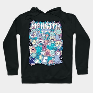 Doodle style monster characters Hoodie